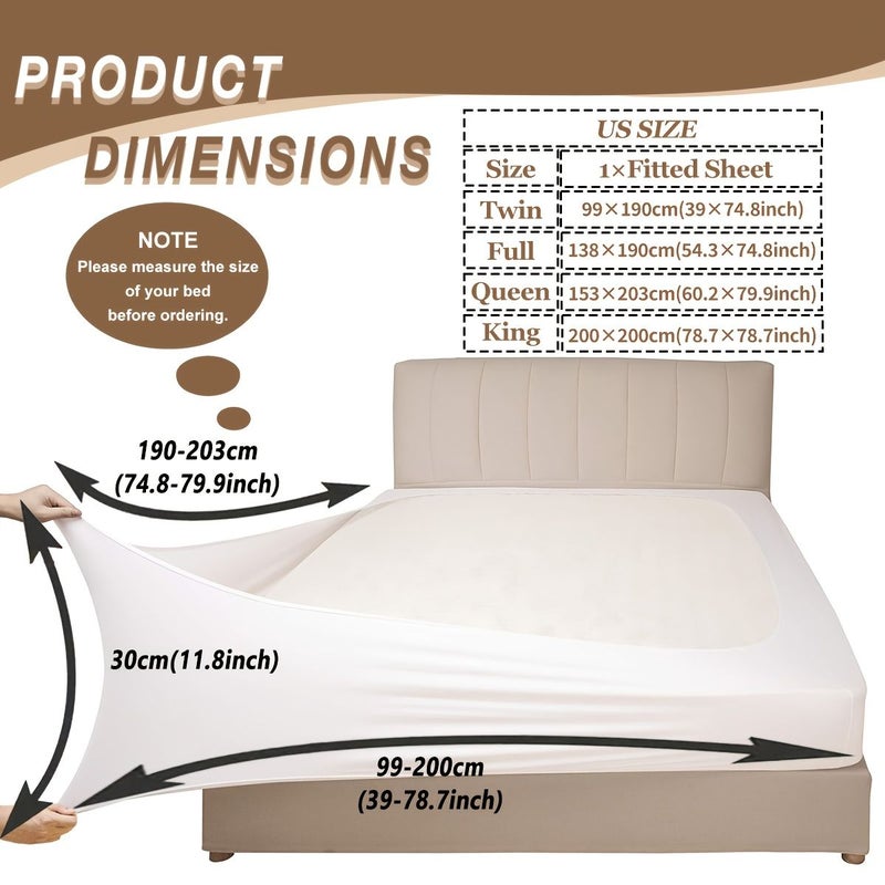 A New Type of Bed Skirt 250Gsm High Elasticity Four Sided Design Ultra Soft All Season Anti Slip Dust Proof Decorating Bedroom Living Room Apricot 78.74 by 78.74 Inches - Image 2
