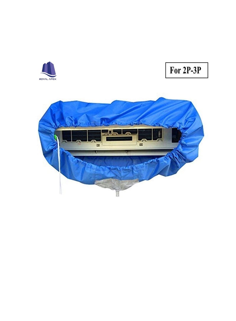 Air Conditioner Waterproof Cleaning Cover with Swing Belt for 2-3HP A/C, DIY Dust Washing Clean Protector Wall Mounted Air Conditioning Service Bag  - Image 2