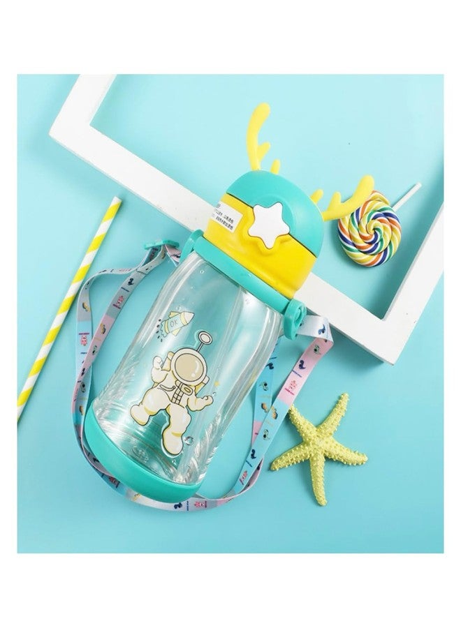 Sparkle Joy Kids Sipper Bottle 600ml | BPA-Free | Leak-Proof | Easy to Carry | Durable & Lightweight | Perfect for School & Outdoor Activities | Green-1 - Image 1