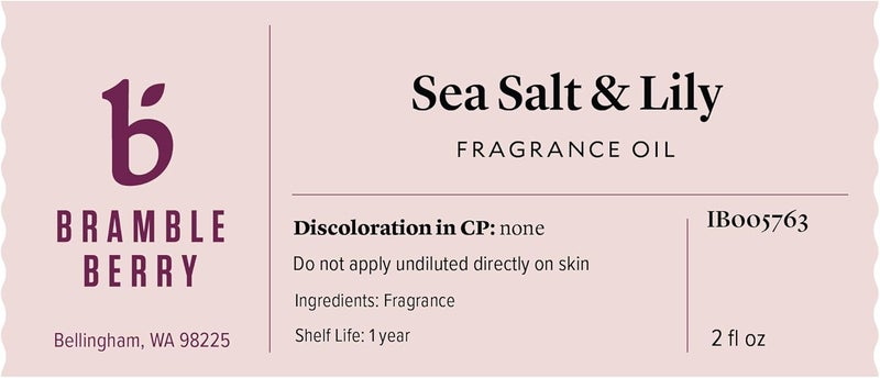 Bramble Berry Sea Salt & Lily Fragrance Oil (2 Fl Oz) - Ideal For Making Diy Soap, Candles & Skin Care | Vegan, Phthalate & Paraben Free | Made In USA - Image 2