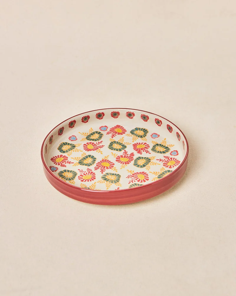 تشامباك طبق وجبات خفيفة زهرة برية، قطر ٨ بوصة | ضائع في الجنة