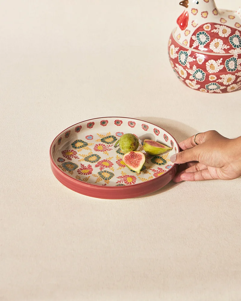 تشامباك طبق وجبات خفيفة زهرة برية، قطر ٨ بوصة | ضائع في الجنة