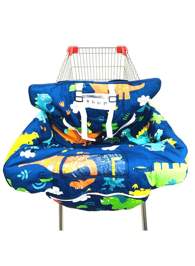 Kepler Brands Premium Shopping Cart Cover & High Chair Cover, Easy Install, Harness System, Soft Comfort Cushioning, Universal Size (Dinosaur) - Image 5