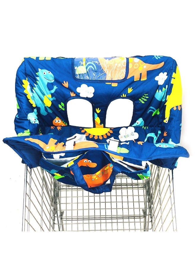 Kepler Brands Premium Shopping Cart Cover & High Chair Cover, Easy Install, Harness System, Soft Comfort Cushioning, Universal Size (Dinosaur) - Image 2
