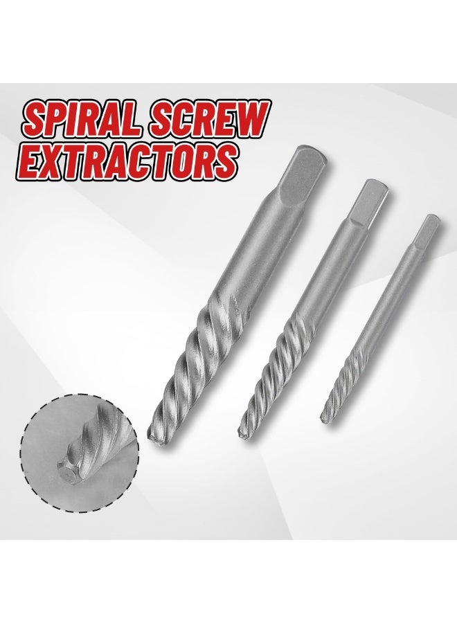 10 PCS Screw Extractor Set, Steel Cobalt Left Hand Drill Bits Set for Removing Stripped Screws and Broken Bolts Screw Extractor  - Image 4
