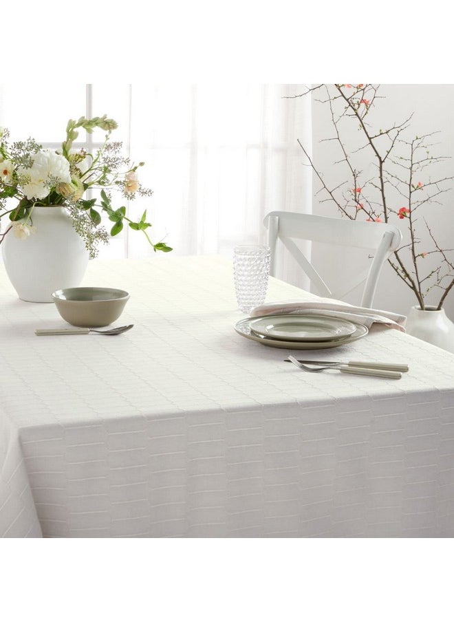 Martha stewart - Honeycomb Tablecloth, 60"X120", Natural - Image 1