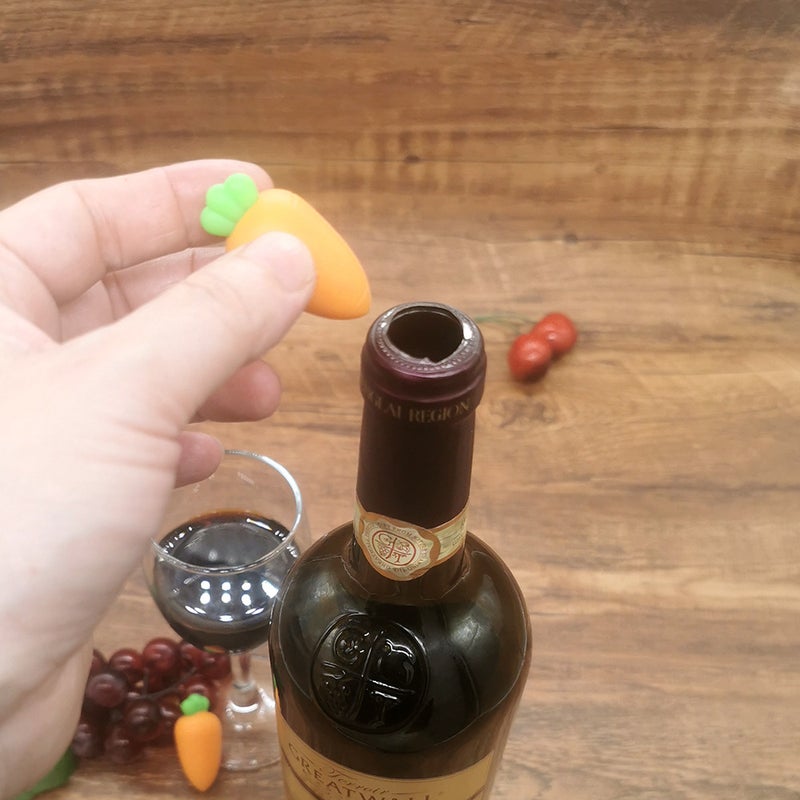 Cross-border source Amazon hot products Creative carrot-shaped white wine wine red wine preservation silicone stopper Figure Color 