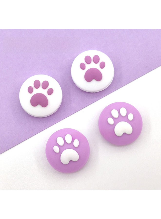 For Nintendo Switch Rocker Cap NS Lite Jelly Cat Claw Rocker Set Gamepad Key Cap-Product Color:White/powder Claw - Image 2