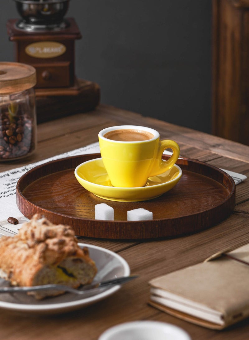 Shuer Ceramic Coffee cup, Espresso cup，Arabic coffee cup，Turkish coffee cup, Cup and Saucer 80ml - Image 2