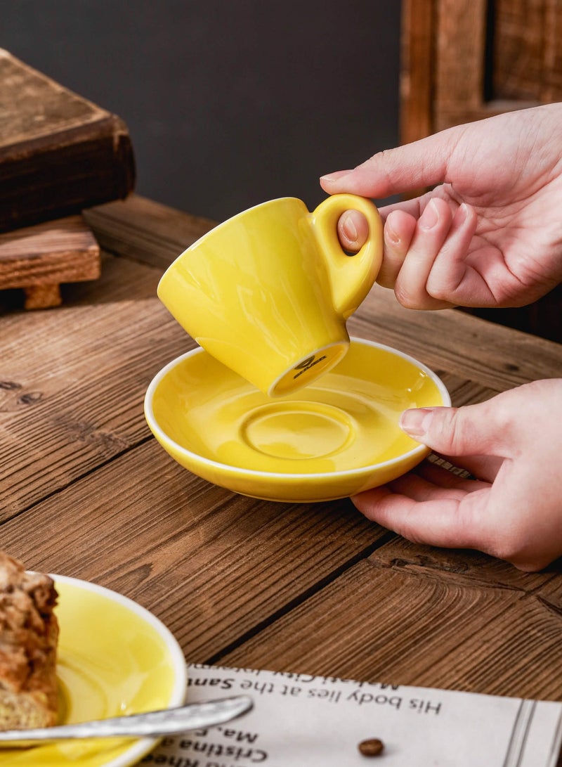 Shuer Ceramic Coffee cup, Espresso cup，Arabic coffee cup，Turkish coffee cup, Cup and Saucer 80ml - Image 4