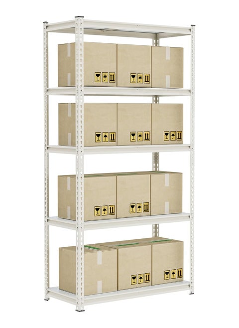 5 Tier Laminated Heavy Duty Garage Storage Adjustable Wide Size Metal Shelving Unit Utility Rack Shelves Organization Multipurpose Shelf