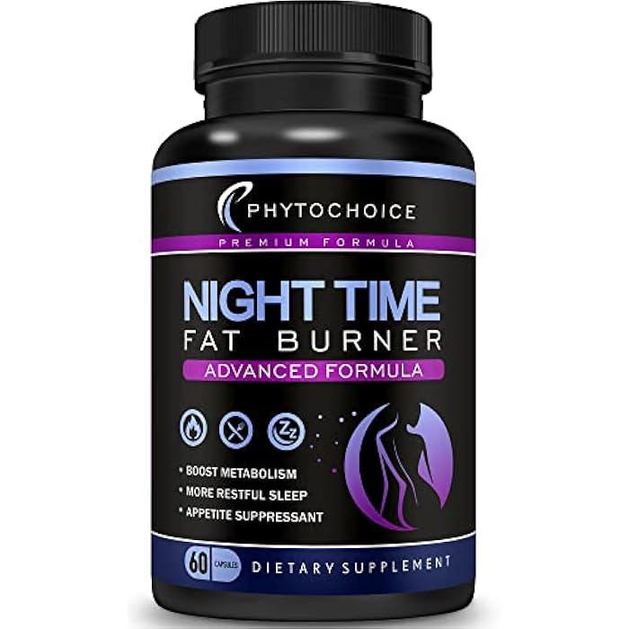 PhytoChoice Night Time Weight Loss Pills for Women-Carb Blocker Appetite Suppressant with Melatonin-Fat Burner Diet Pills That Work Fast for Women-Nighttime Metabolism Booster-Made in USA-1 Pack - Image 1