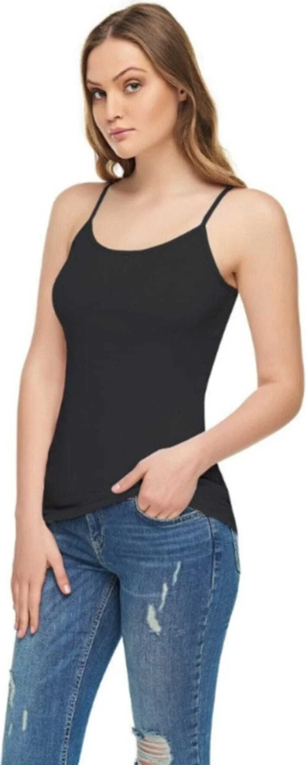 Tutku Passion Women's Rib Rope Strap Undershirt 6 Pack
