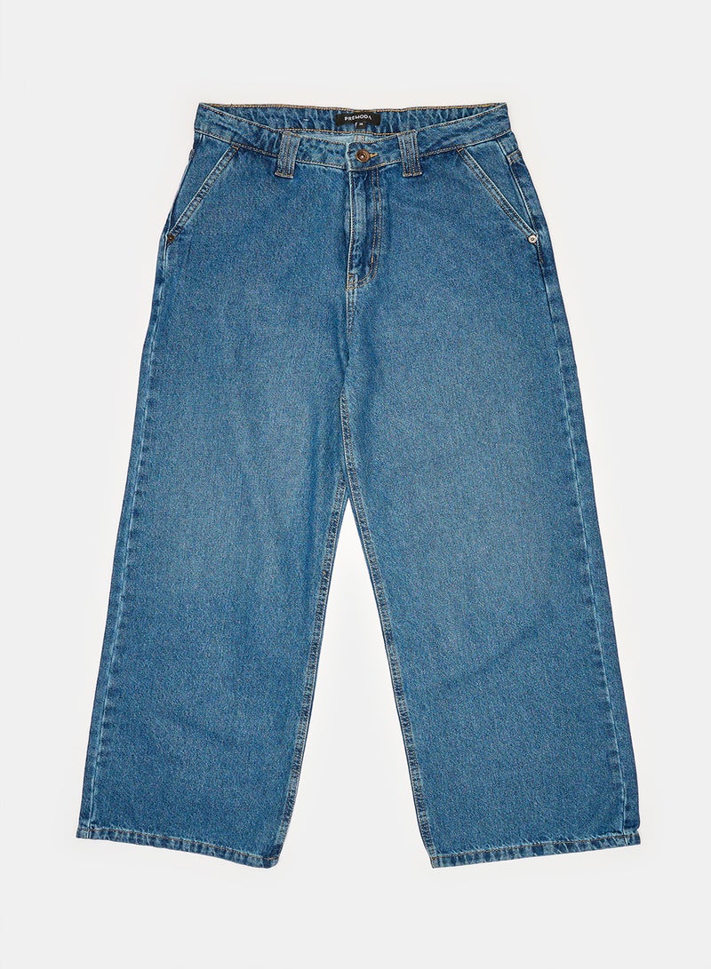 Premoda بنطال جينز بقصّة شينو واسعة - Image 1