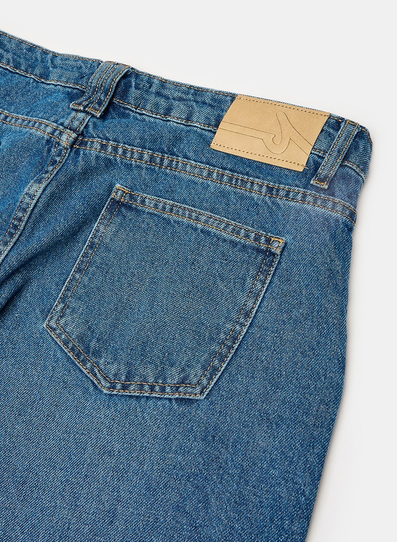 Premoda بنطال جينز بقصّة شينو واسعة - Image 4