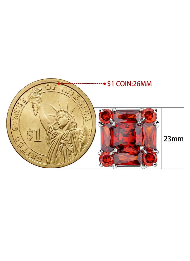 SYOSI - 1 Pair Shiny Cufflinks for Men's Fancy Shirt for Suit, Mens Cuff Links Mens Tuxedos Women Dress Cufflink Fashion Cuff Link Accessories, Matching with Solid Tie in Red White Black Blue Easily - Image 1