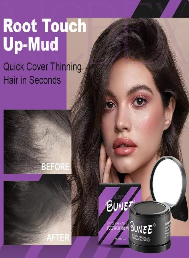 NicBex Cover-Up Hair Powder- Black, Helps Cover Grey Roots & Bald Spots Instantly, Highly Pigmented, Fuller and Denser, Long-Lasting & Matte Finish, Fine for Flawless Application, 4gm ( Pack of 2 ) - Image 4