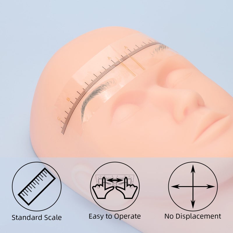 10pcs narrow Eyebrow Ruler,  Eyebrow Stencil Microblading Ruler, Disposable Eyebrow Template Eyebrow Ruler Sticker, Eyebrow Shape Kit for Microblading Supplies, 3 Minutes Makeup Tools For Eyebrow - Image 5