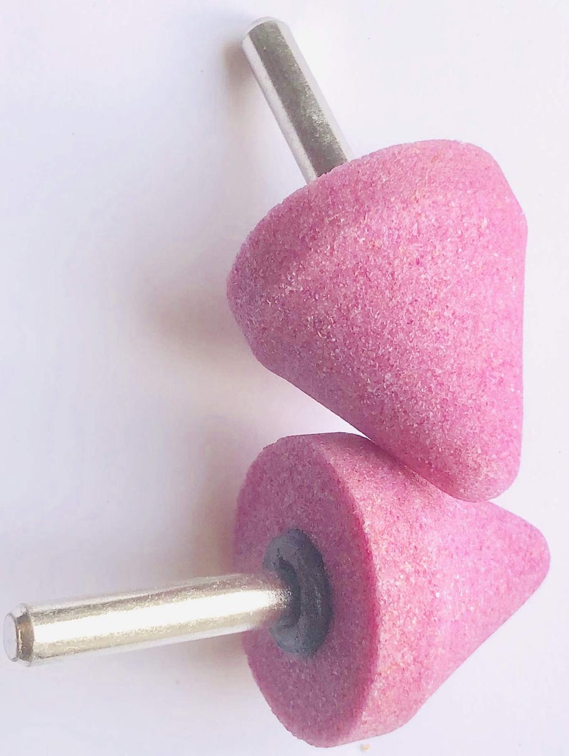 OSAKA ABRASIVE Conical Mounted Point Size 32 X 32 X 6 Mm Shank, Pack of 10 Pcs (Pink) - Image 4