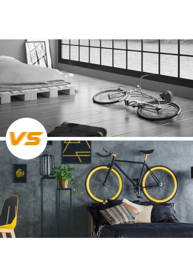 حامل دراجات قابل للتعديل لتثبيته على الحائط لمكان garage و basement، رف تخزين دراجات موفر للمساحة للدراجات الجبلية وأكثر. - Image 3