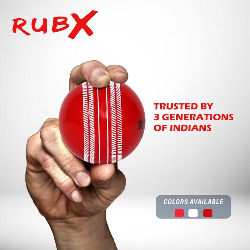 RUBX كرات كريكيت هوائية PVC T-20 للتدريب 110 جرام (متعددة الألوان) - عبوة من 3 - Image 5