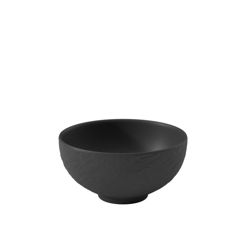 Villeroy & Boch Villeroy & Boch Manufacture Rock Medium Soup/Rice Bowl, 10 oz, Premium Porcelain, Made in Germany, 5x5x2.5 in, Matte Black