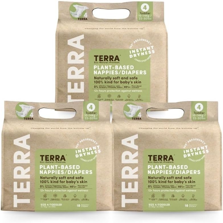 Terra حفاضات أطفال نباتية بحجم 4 من تيرا - Image 1