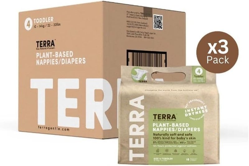 Terra حفاضات أطفال نباتية بحجم 4 من تيرا - Image 2