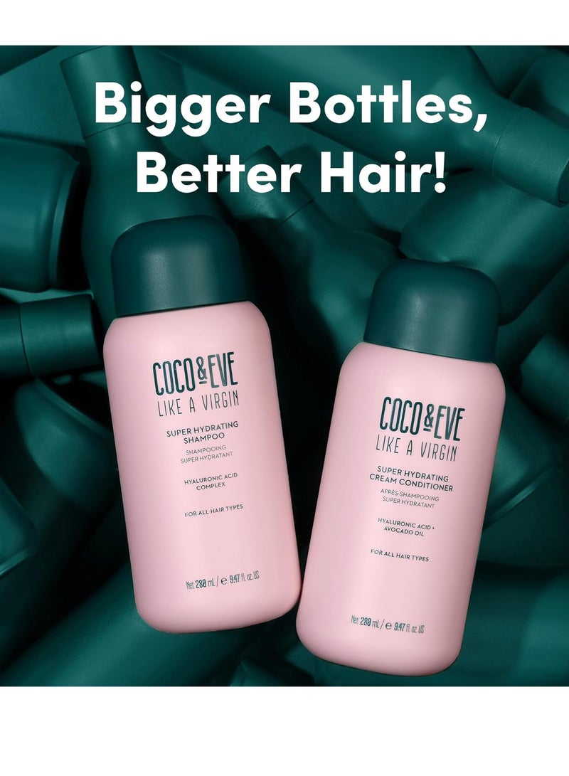 COCO & EVE Coco & Eve Like a Virgin Shampoo & Conditioner Bundle Set - Natural, Sulfate free Hair Care with Argan Oil, Coconut and Avocado Oil | For Dry Damaged, Color Treated Hair | Anti Frizz (9.47 fl oz each)  - Image 2