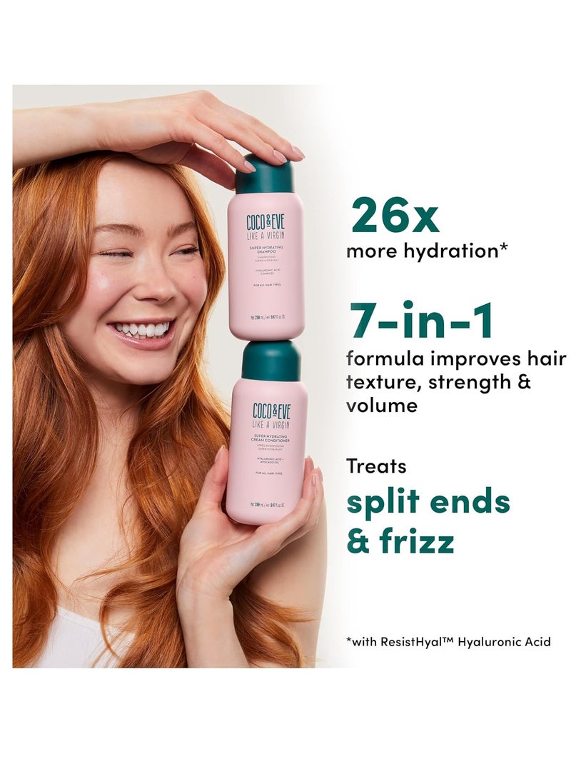 COCO & EVE Coco & Eve Like a Virgin Shampoo & Conditioner Bundle Set - Natural, Sulfate free Hair Care with Argan Oil, Coconut and Avocado Oil | For Dry Damaged, Color Treated Hair | Anti Frizz (9.47 fl oz each)  - Image 3