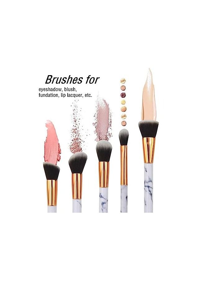 ORiTi 10 PCS Makeup Brushes Set Professional Marble Make Up Brushes Set - Image 3