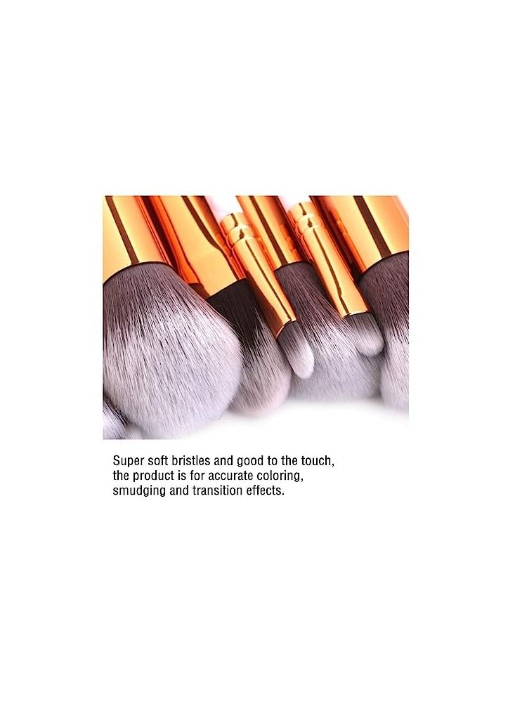 ORiTi 10 PCS Makeup Brushes Set Professional Marble Make Up Brushes Set - Image 4