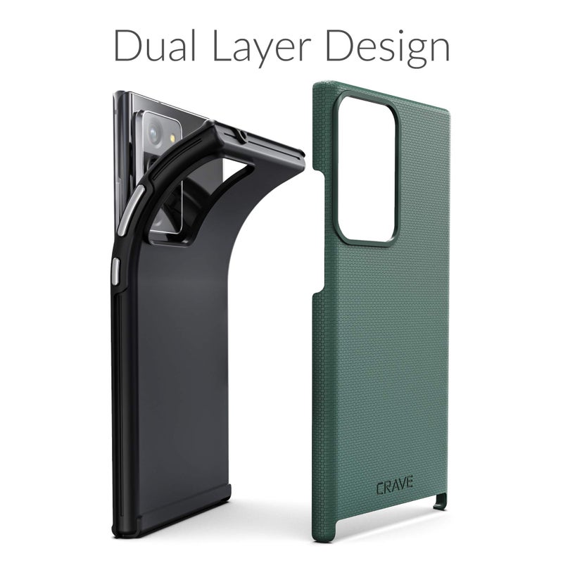Crave for Galaxy Note 20 Ultra Case, Shockproof Protection Dual Layer Case for Galaxy Note 20 Ultra (6.9 inch) - Forest Green - Image 4