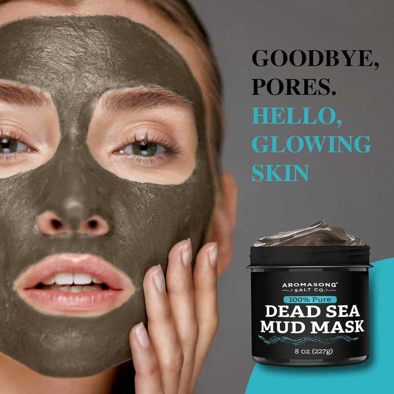 Aromasong 100 Pure Dead Sea Mud Mask for Face and Body Spa Quality Pore Minimizer for Face Oily Skin Cleansing Natural Skin Care for Women and Men 8 oz - Image 3