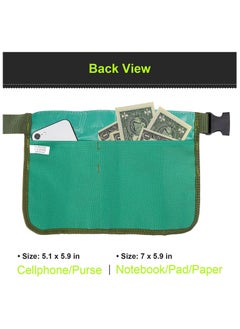 SYOSI 1 Pack Tool Pouch with Adjustable Belts Waterproof Toolbelt for MenWomen Small Tool Belt Bags with Loops for Hammer 7 Pocket Gardening Tools Belt Bags Garden Waist Bag Hanging Pouch   Green  - Image 5