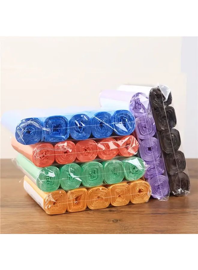 5 Pack Heavy Duty Trash Bags Random Color 5 Rolls Extra Thin Space Saving Design For Kitchen Bathroom Office Home - Image 2