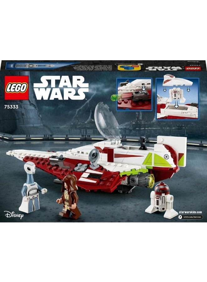 LEGO 75333 Star Wars Obi-Wan Kenobi’s Jedi Starfighter, Buildable Toy with Taun We Minifigure, Droid Figure and Lightsaber, Attack of the Clones Set - Image 2