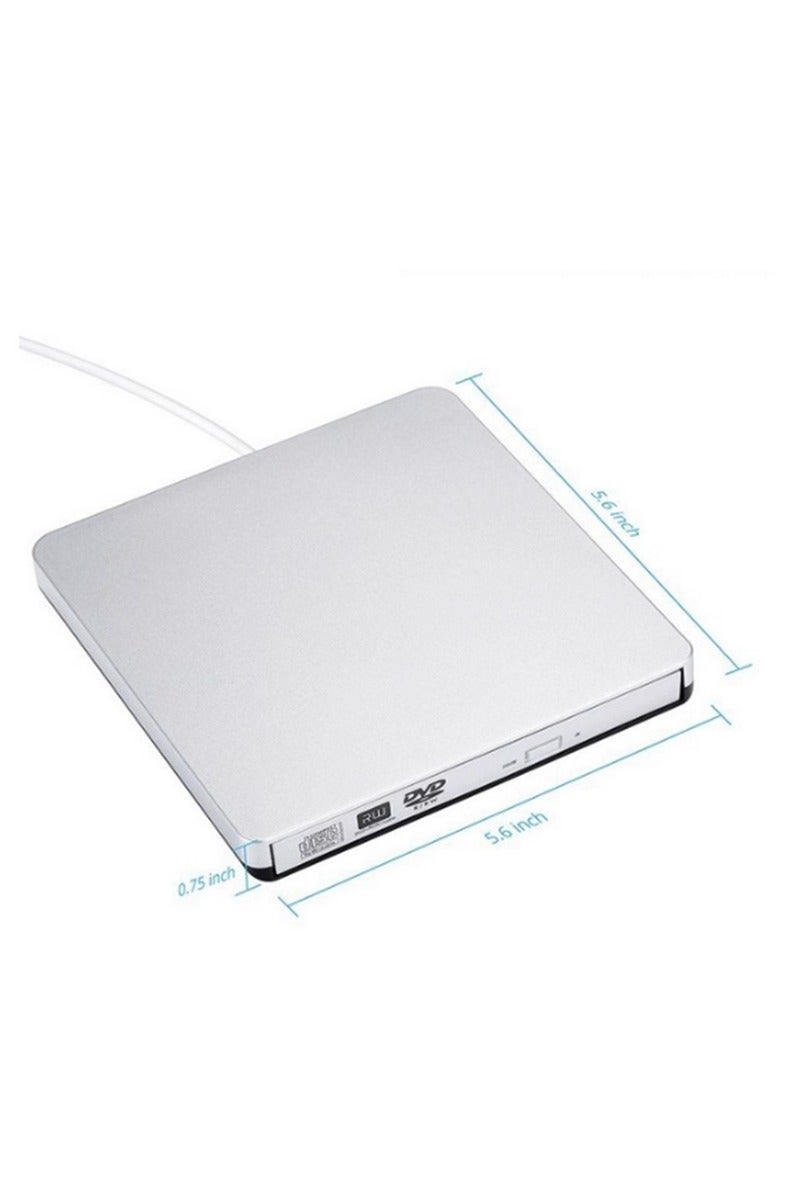 Araone USB-C Super Drive, External DVD/CD Reader and DVD/CD Burner for Apple-Mac Book Air/Mac Book Pro with USB-C, Port Plug and Play (Silver) - Image 2