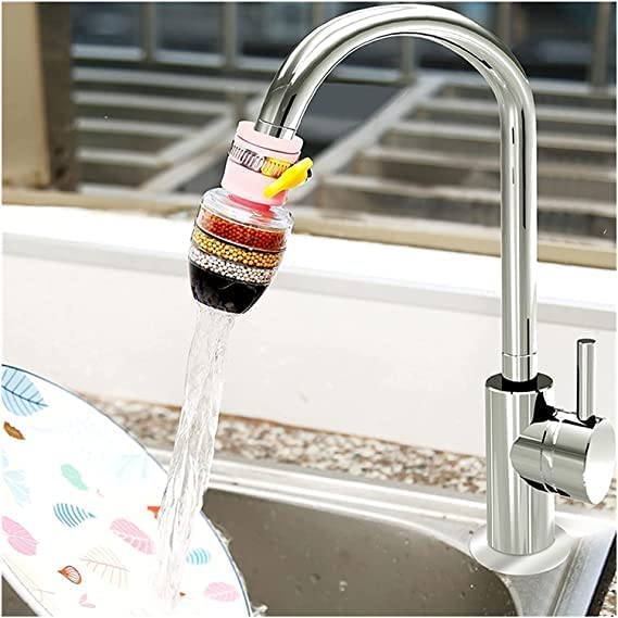 Aktnil Aktnil 1 pcs Water Purifier Filter Faucet 6 Layer Carbon Activated Dust Chlorine Remover Water Softener Taps for Kitchen Sink Bathroom Wash Basin Multicolor pack of 1  - Image 2