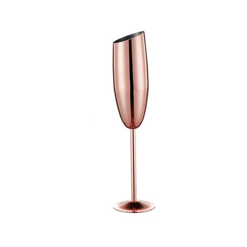 Verres À Vin En Métal Verres à champagne Verres hauts en acier inoxydable Verres à vin en métal(Colour 4) - Image 2