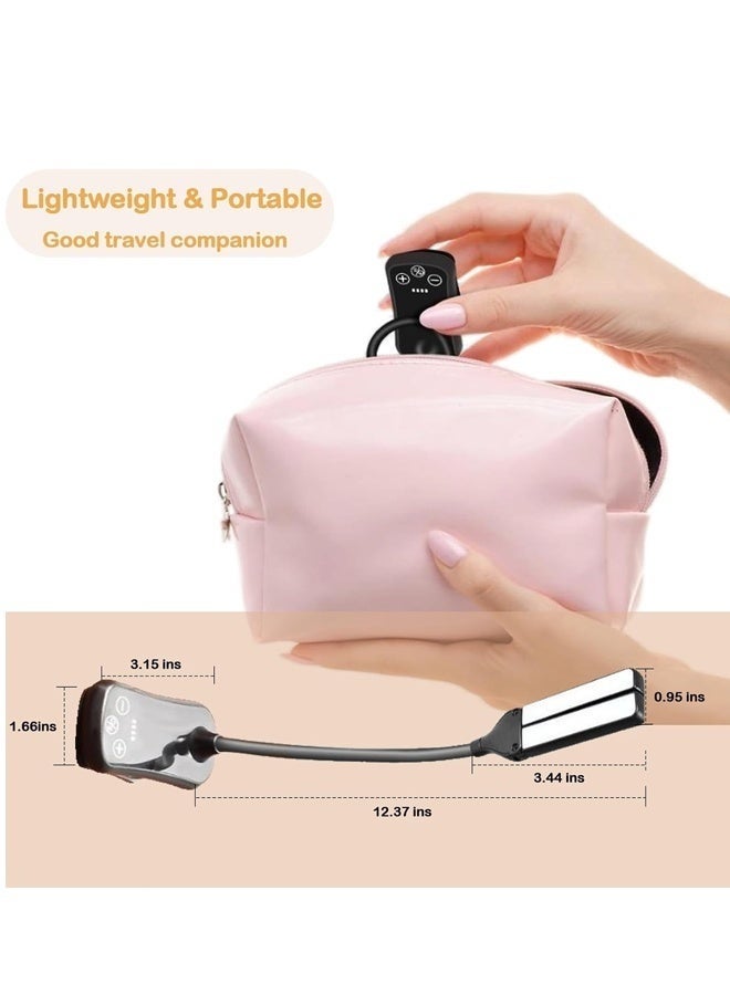 LOKIPA LED Rechargeable Book Light for Reading in Bed- Eye Caring 3 Color Temperatures, Stepless Dimming Brightness, 80 Hrs Runtime, Lightweight Flexible Clip on Light for Book Lovers - Image 5