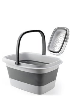 TRASSLE Foot Bath Collapsible Foot Bath Foot Soak Tub with Handle Foot Spa Bath 15L/4 Gallons Massager Foot Soaking Bath Basin Feet for Dry Cracked Feet, Pedicure Foot Soak, Home Spa Treatment  - Image 1