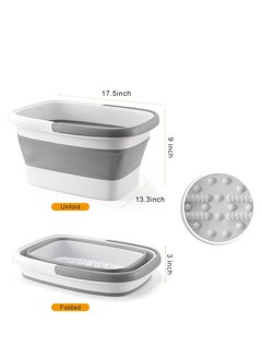 TRASSLE Foot Bath Collapsible Foot Bath Foot Soak Tub with Handle Foot Spa Bath 15L/4 Gallons Massager Foot Soaking Bath Basin Feet for Dry Cracked Feet, Pedicure Foot Soak, Home Spa Treatment  - Image 2