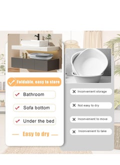 TRASSLE Foot Bath Collapsible Foot Bath Foot Soak Tub with Handle Foot Spa Bath 15L/4 Gallons Massager Foot Soaking Bath Basin Feet for Dry Cracked Feet, Pedicure Foot Soak, Home Spa Treatment  - Image 4