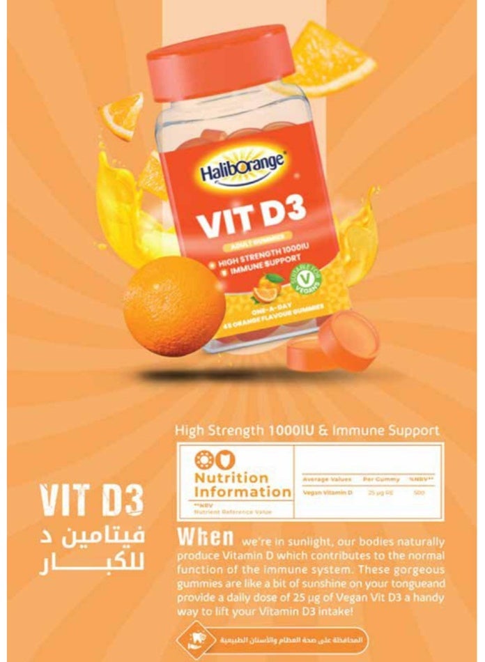 Haliborange - Vitamin D3 1000 Iu - 45 Gummies - Image 2