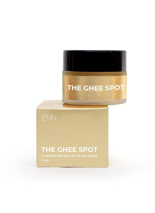 ENN - The Ghee Spot Ghee Lip Polish Scrub ; Lightening ; Ultra Hydrating ; Removes Dead Skin Cells ; Shea Butter ; Almond Oil ; Vitamin E ; Natural ; For Women & Men; 15Gm - Image 1