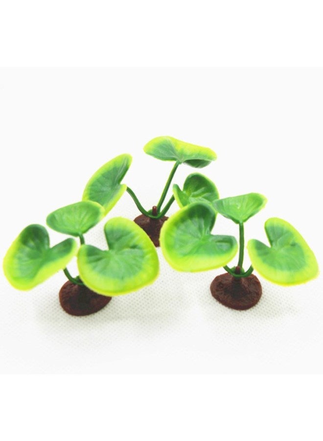 3CM High Simulation Small Copper Grass Sand Tray Small Green Grass Handmade DIY Decoration Small Lotus Leaf Submarine Model Accessories Plant-Color:Green  - Image 5