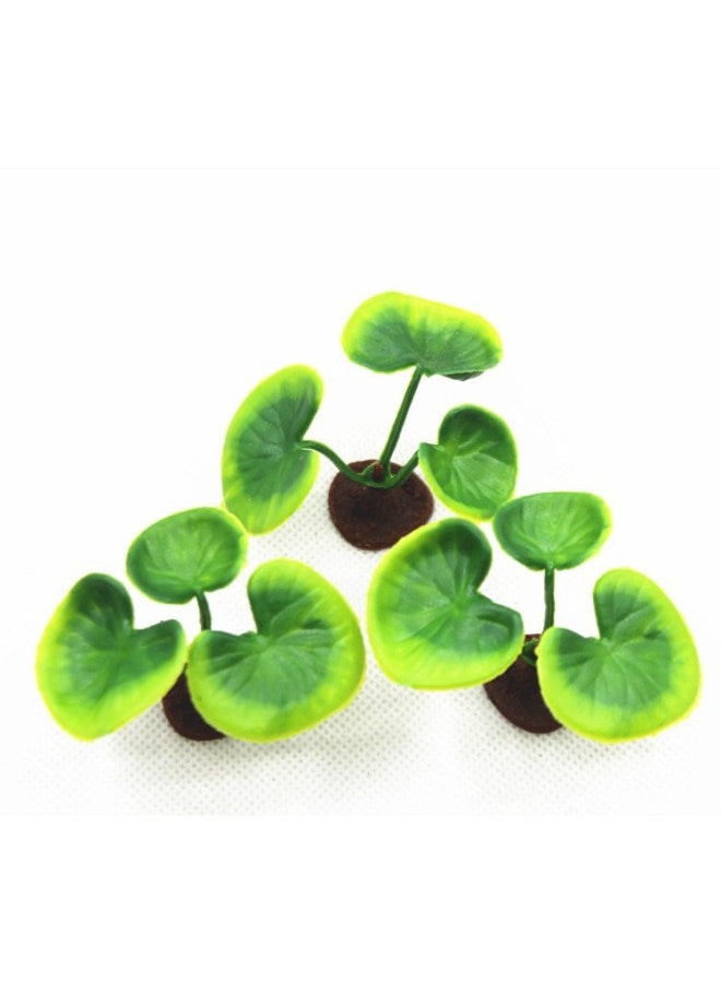 3CM High Simulation Small Copper Grass Sand Tray Small Green Grass Handmade DIY Decoration Small Lotus Leaf Submarine Model Accessories Plant-Color:Green  - Image 4