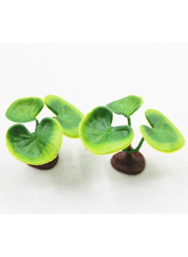 3CM High Simulation Small Copper Grass Sand Tray Small Green Grass Handmade DIY Decoration Small Lotus Leaf Submarine Model Accessories Plant-Color:Green  - Image 3