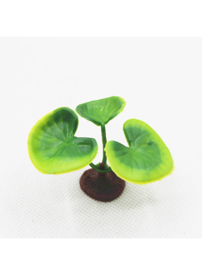 3CM High Simulation Small Copper Grass Sand Tray Small Green Grass Handmade DIY Decoration Small Lotus Leaf Submarine Model Accessories Plant-Color:Green  - Image 1
